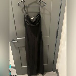 Revelry Black Sloan Crepe Bridesmaid Dress size 2